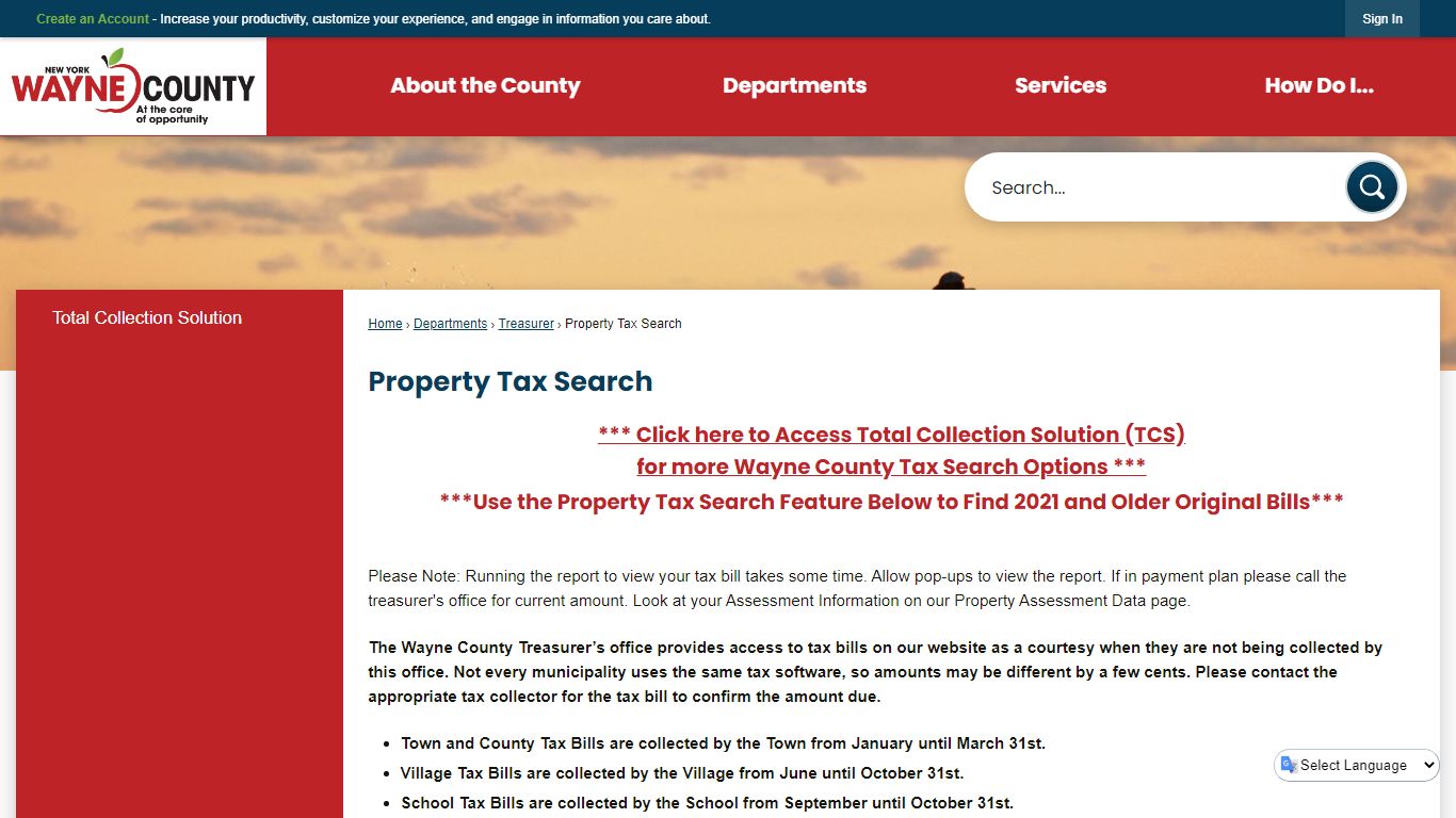 Property Tax Search | Wayne County, NY